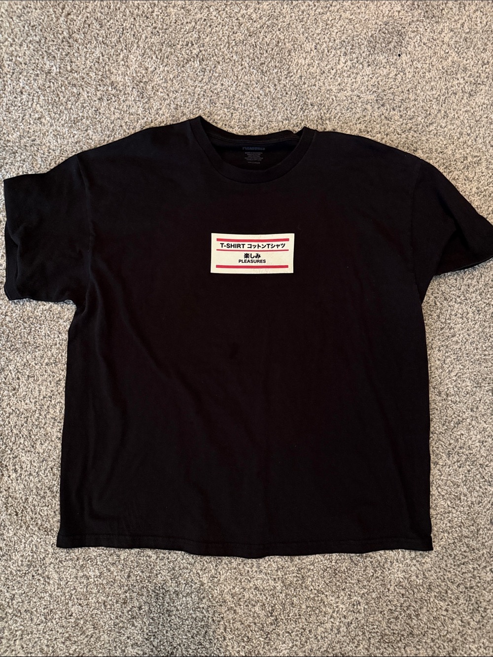 Pleasures Black Short-Sleeve Graphic Patch Tee